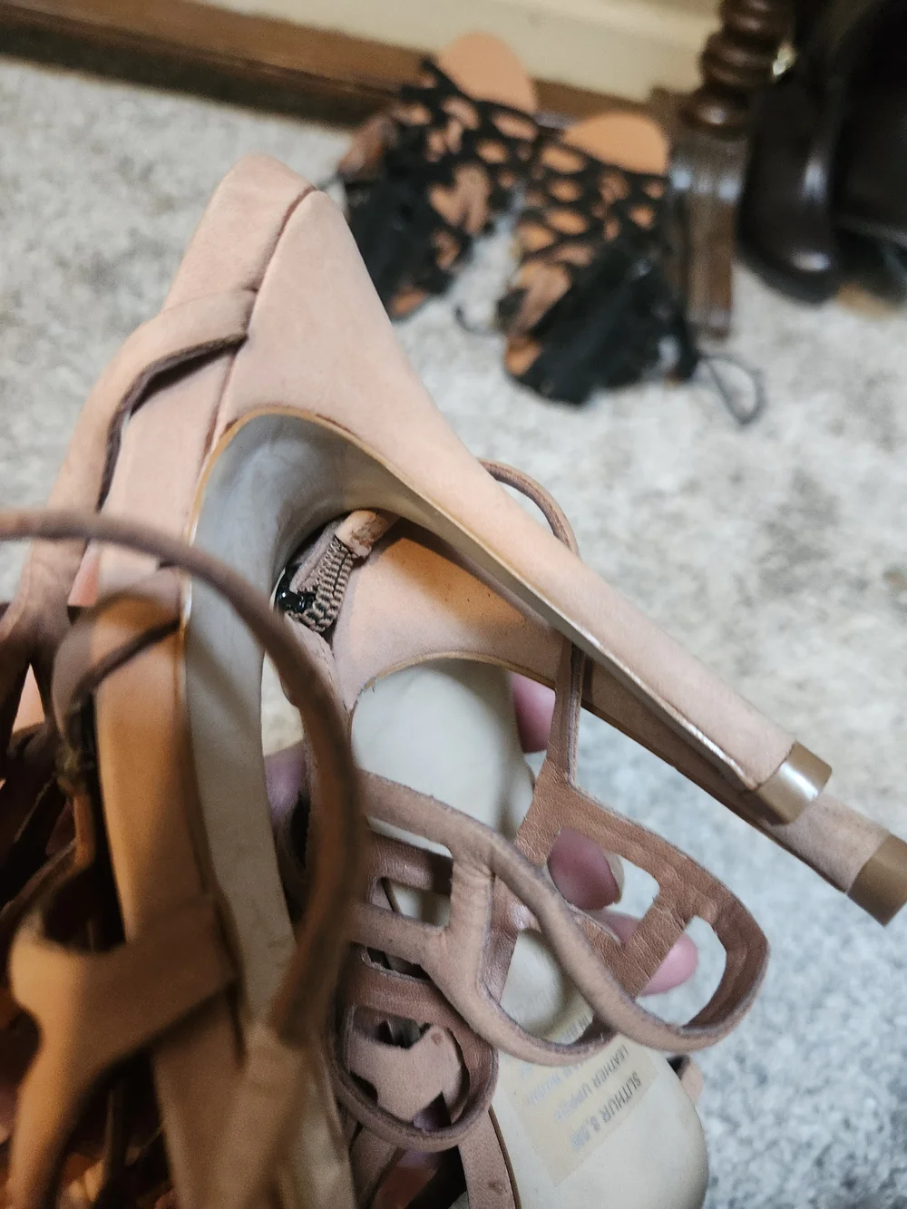 Steve Madden Blush Cage Strappy Heels